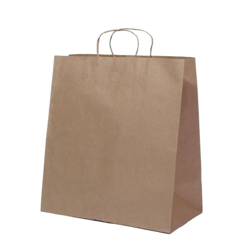 Sacola Kraft Natural 35x18,5x38cm - Pacote Com 10 Unidades
