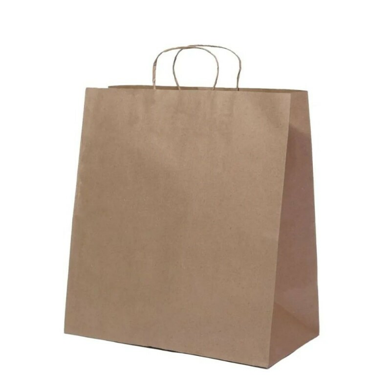 Sacola Kraft Natural 35x18,5x38cm - Pacote Com 10 Unidades