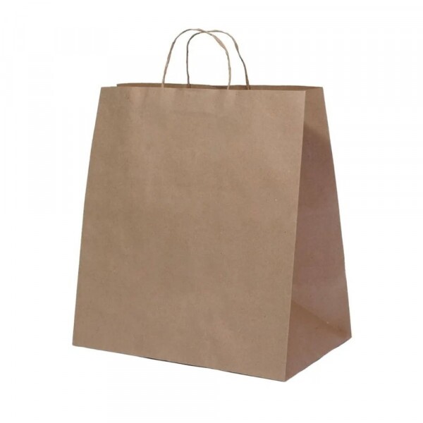 Sacola Kraft Natural 32x20x30cm - Pacote Com 10 Unidades