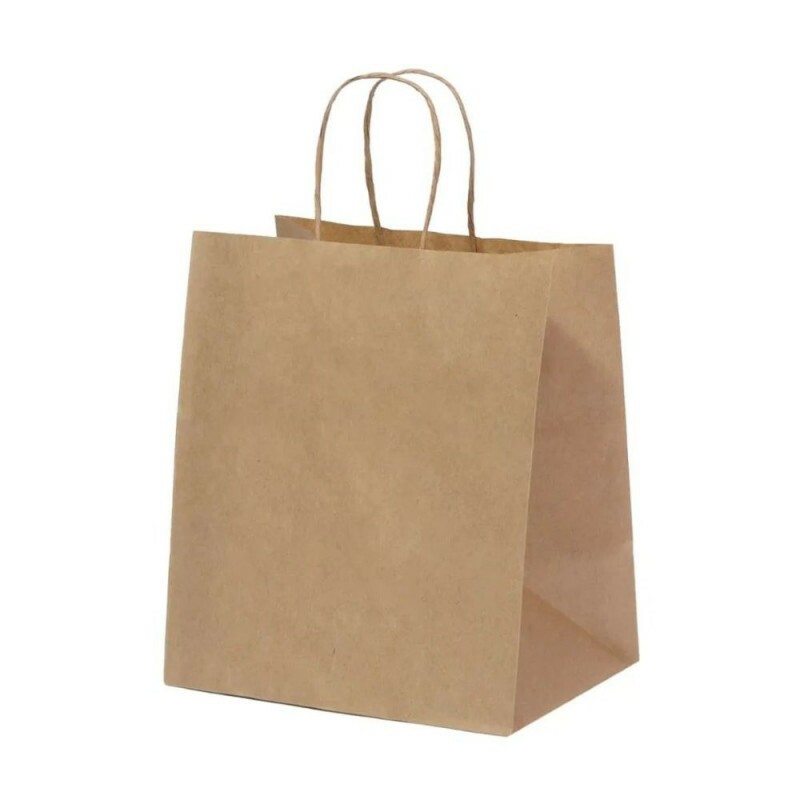 Sacola Kraft Natural 22x13,5x29,5cm - Pacote Com 10 Unidades