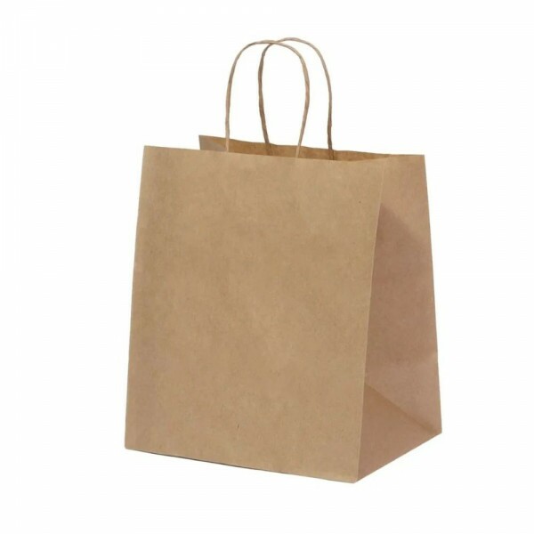 Sacola Kraft Natural 20x13,5x22cm - Pacote Com 10 Unidades