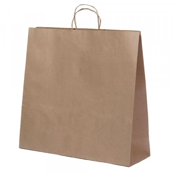 Sacola Kraft Natural 45x15x35cm - Pacote Com 10 Unidades