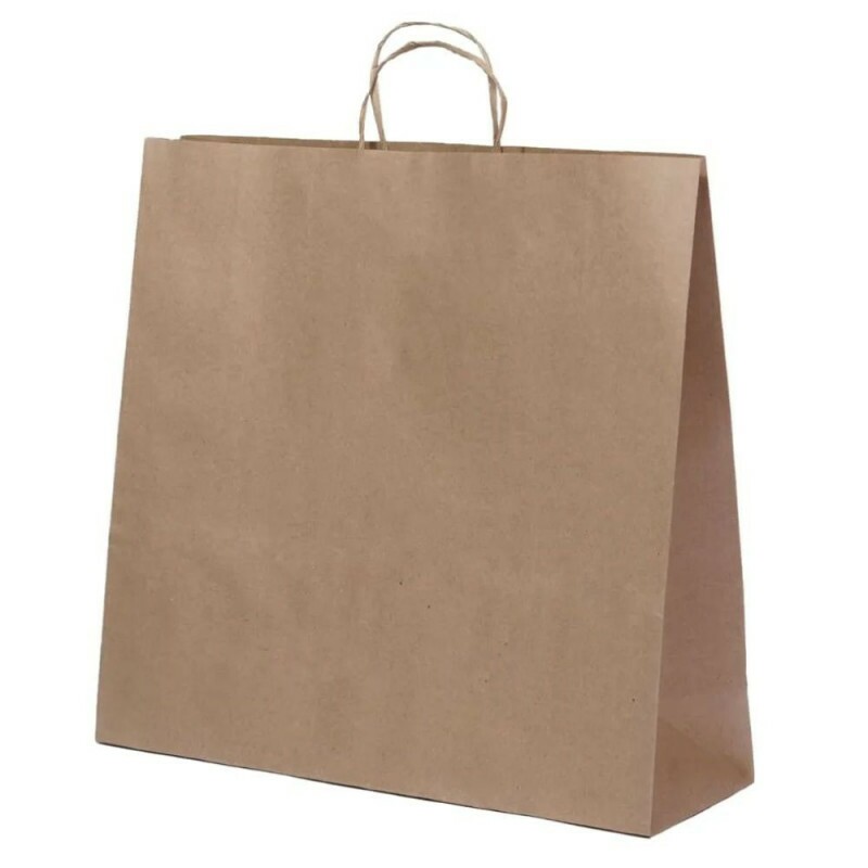 Sacola Kraft Natural 45x15x35cm - Pacote Com 10 Unidades