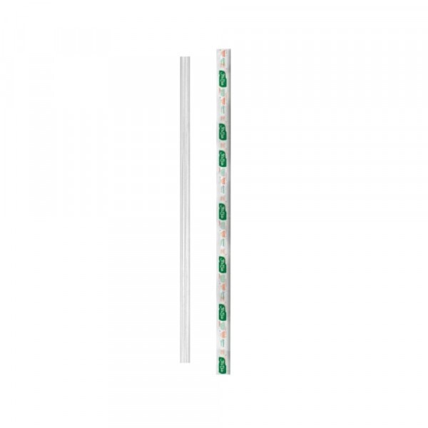 Canudo Biodegradavel Its Bio Comum Cristal Sache De Papel 6mmX29,5cm Strawplast - Caixa Granel Com 3000 Unidades