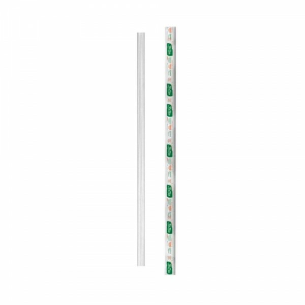 Canudo Biodegradavel Garrafa Its Bio Sache De Papel 5mmX24cm Strawplast - Caixa Granel Com 3000 Unidades