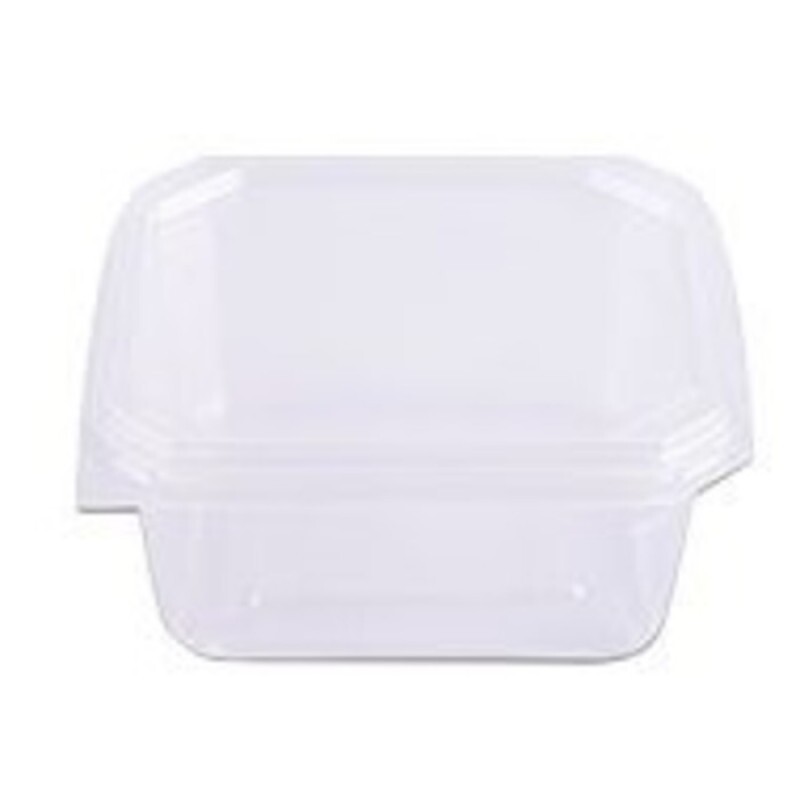 Pote Quadrado Com Tampa 150ml Prafesta - Pacote Com 20 Conjuntos Pote Quadrado Com Tampa 150ml Prafesta - Pacote Com 20 Conjuntos