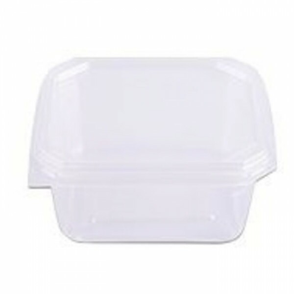 Pote Quadrado Com Tampa 150ml Prafesta - Pacote Com 20 Conjuntos