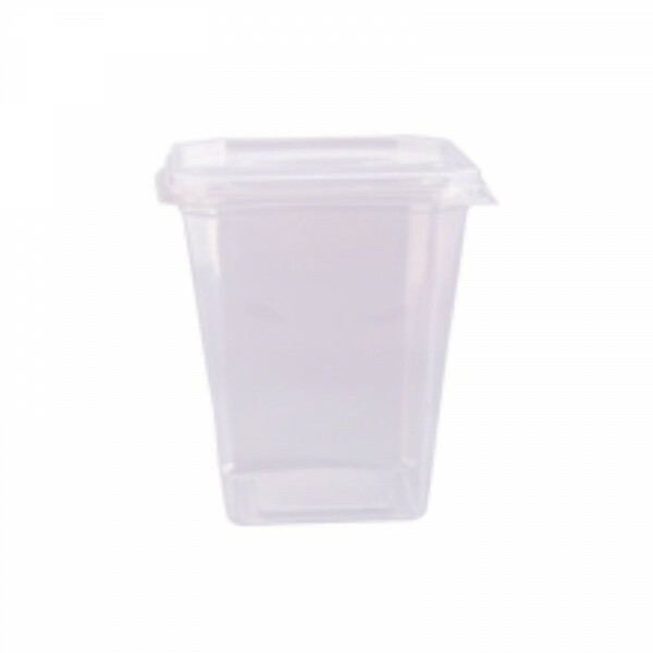 Pote Quadrado Com Tampa 350ml Prafesta - Pacote Com 20 Conjuntos