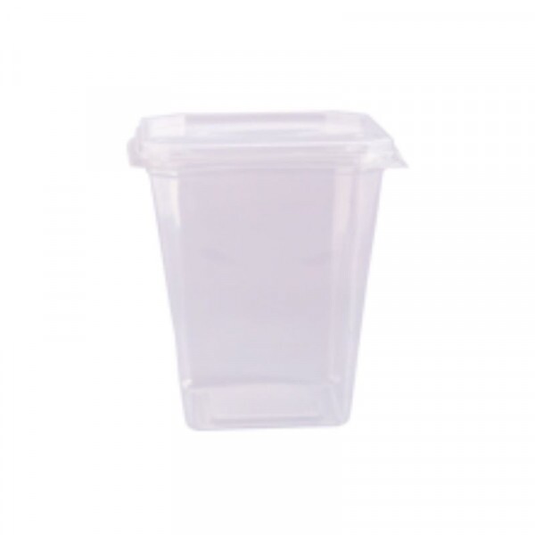 Pote Quadrado Com Tampa 350ml Prafesta - Pacote Com 20 Conjuntos Pote Quadrado Com Tampa 350ml Prafesta - Pacote Com 20 Conjuntos