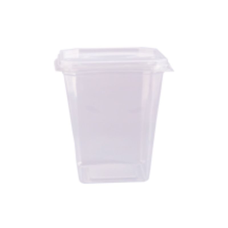 Pote Quadrado Com Tampa 350ml Prafesta - Pacote Com 20 Conjuntos Pote Quadrado Com Tampa 350ml Prafesta - Pacote Com 20 Conjuntos