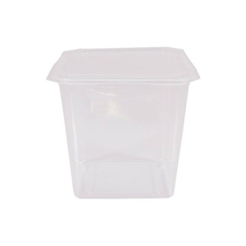 Pote Quadrado Com Tampa 750ml Prafesta - Pacote Com 20 Conjuntos Pote Quadrado Com Tampa 750ml Prafesta - Pacote Com 20 Conjuntos