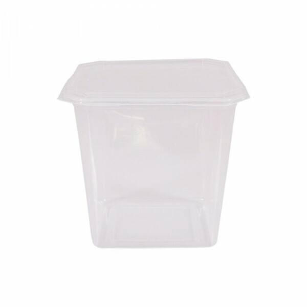 Pote Quadrado Com Tampa 750ml Prafesta - Pacote Com 20 Conjuntos Pote Quadrado Com Tampa 750ml Prafesta - Pacote Com 20 Conjuntos