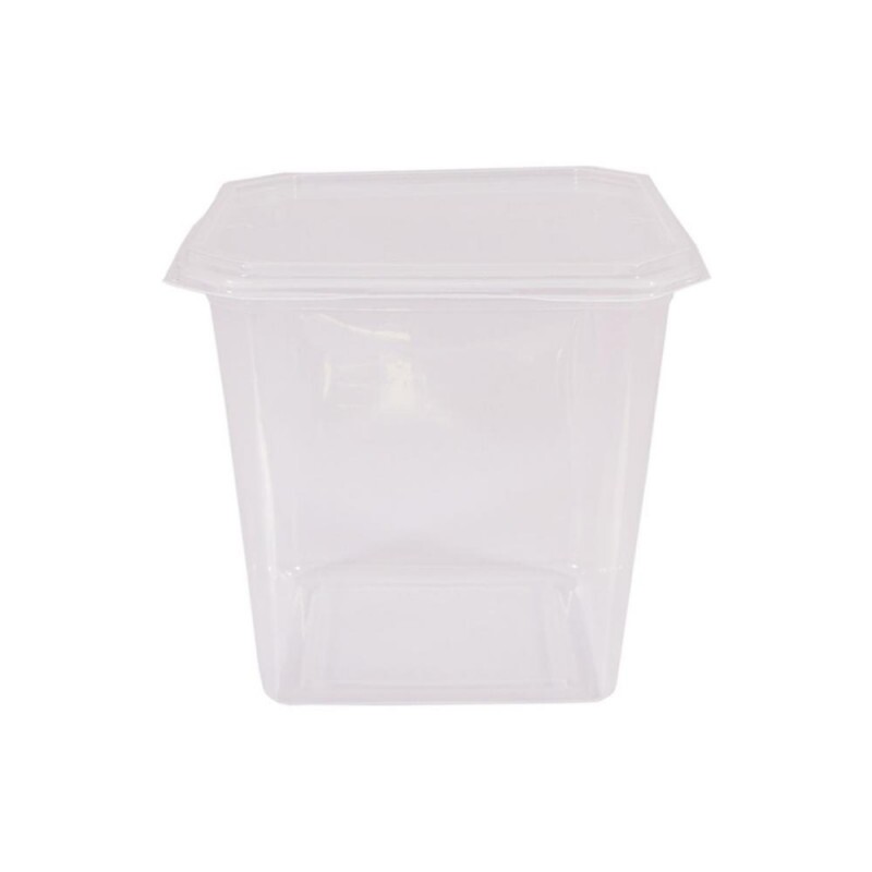 Pote Quadrado Com Tampa 750ml Prafesta - Pacote Com 20 Conjuntos Pote Quadrado Com Tampa 750ml Prafesta - Pacote Com 20 Conjuntos