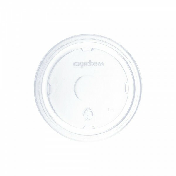 TCT-240 Tampa Plastica Transparente PP Para Copo Isopor 240ml Copobras - Pacote Com 50 Unidades