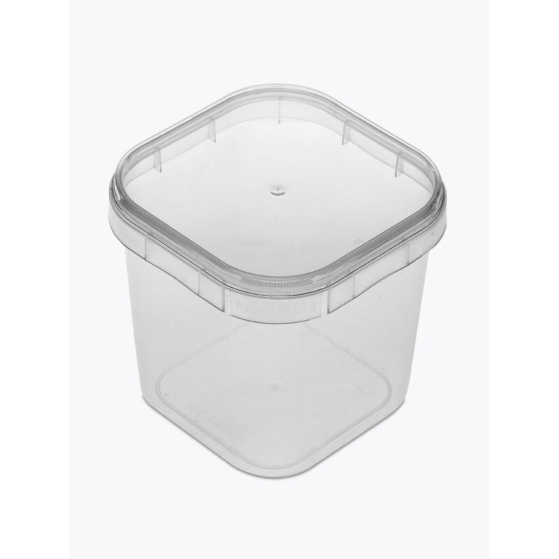 Pote Quadrado Com Tampa 220ml Plastilania - Pacote Com 10 Unidades
