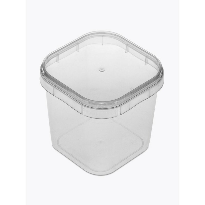 Pote Quadrado Com Tampa 220ml Plastilania - Pacote Com 10 Unidades