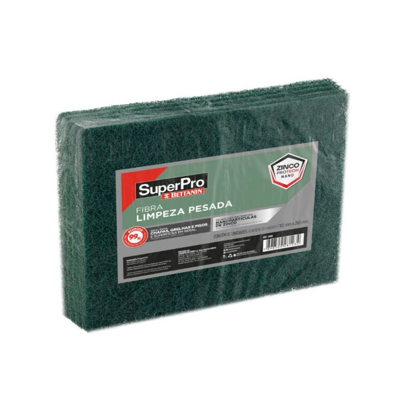 Fibra Limpez Pesada102x260x260mm Superpro Bettanin - Pacote Com 10 Unidades