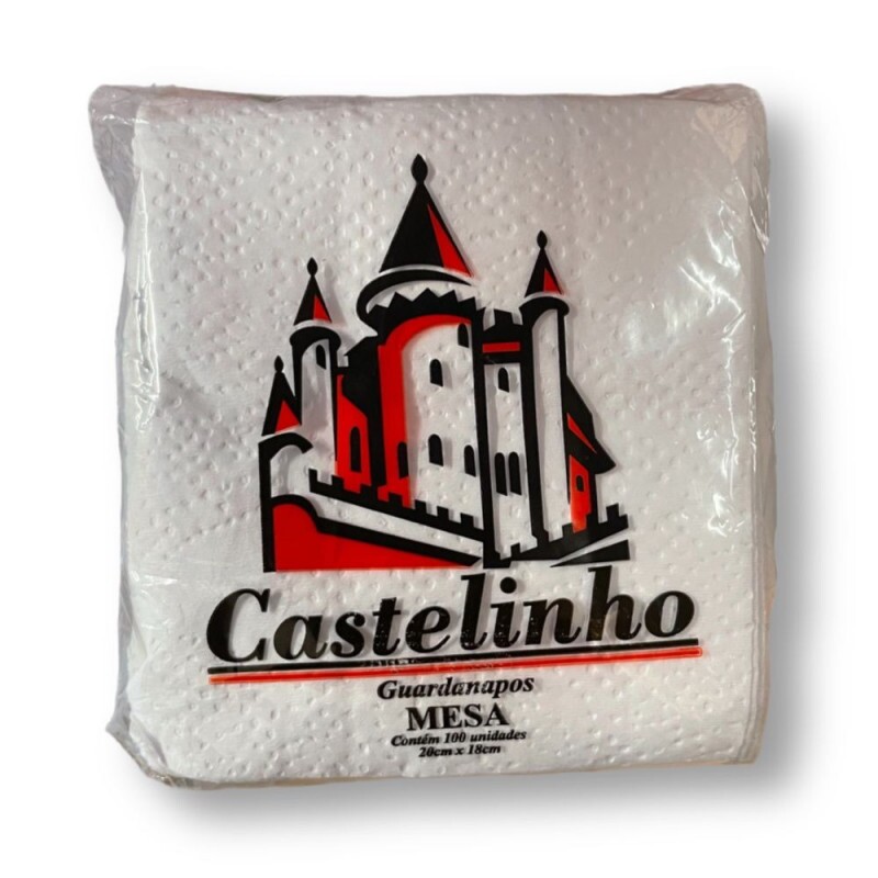 Guardanapo De Mesa 20x18cm Castelinho - Pacote Com 100 Unidades