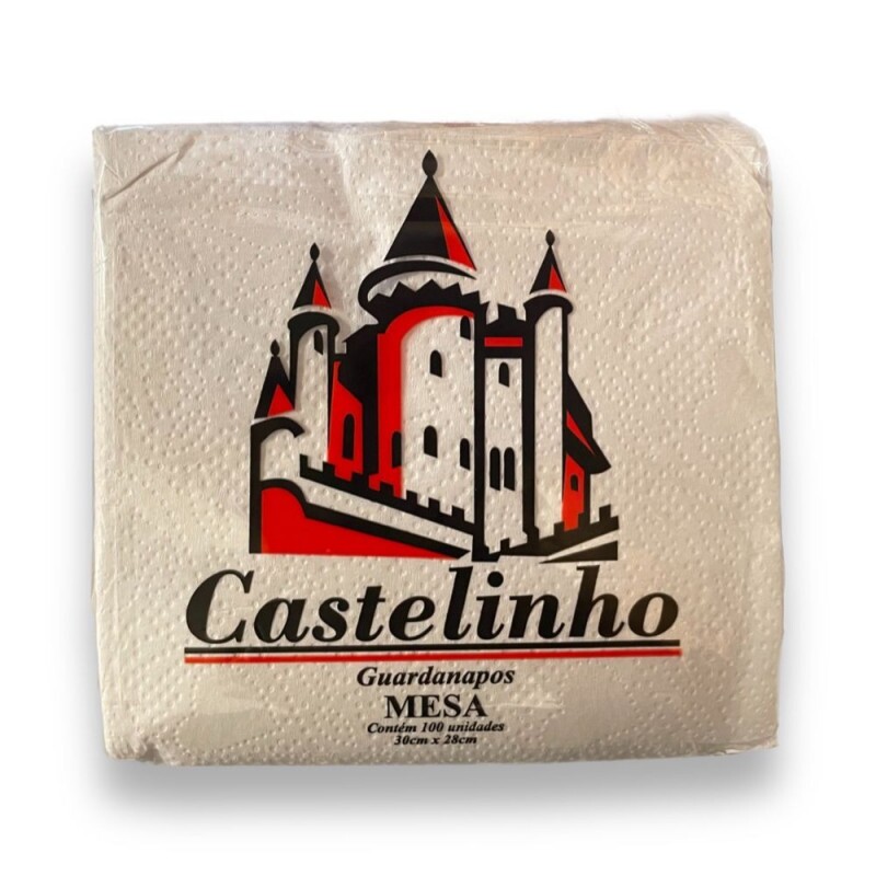 Guardanapo De Mesa 30x28cm Castelinho - Pacote Com 100 Unidades