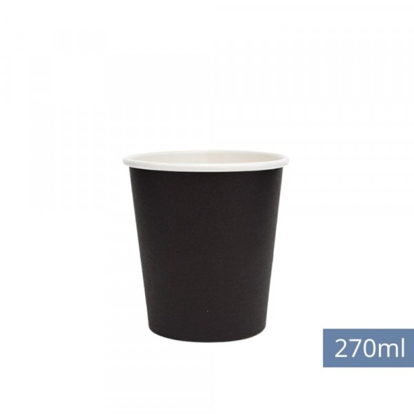 Copo De Papel Preto 270ml Monouso - Pacote Com 50 Unidades Copo De Papel Preto 270ml Monouso - Pacote Com 50 Unidades