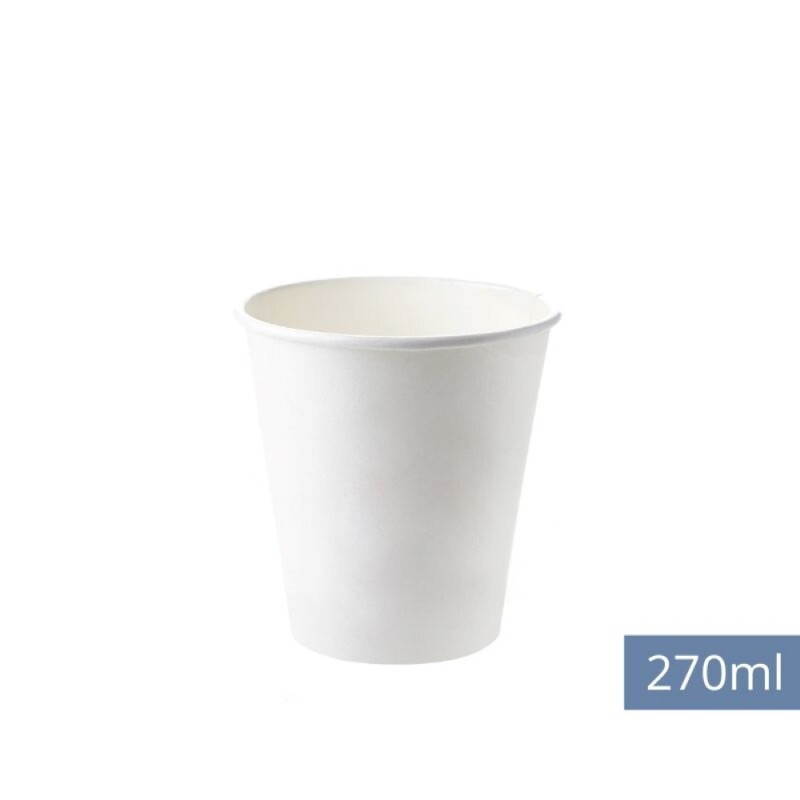 Copo De Papel Branco 270ml Monouso - Pacote Com 50 Unidades Copo De Papel Branco 270ml Monouso - Pacote Com 50 Unidades