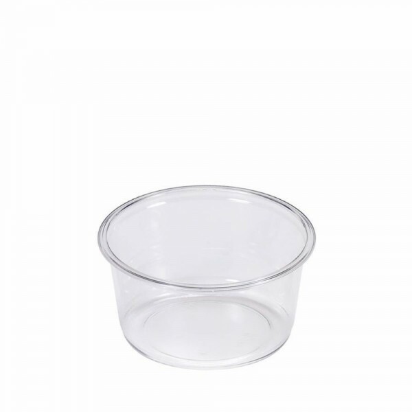 Pote Redondo PET Cristal 360ml Monouso - Pacote Com 25 Unidades