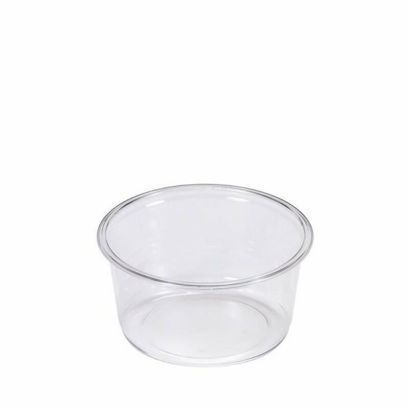 Pote Redondo PET Cristal 360ml Monouso - Pacote Com 25 Unidades
