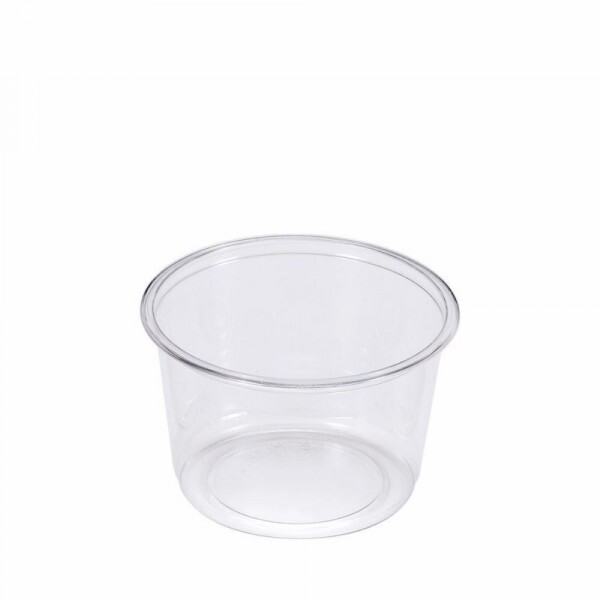 Pote Redondo PET Cristal 480ml Monouso - Pacote Com 25 Unidades
