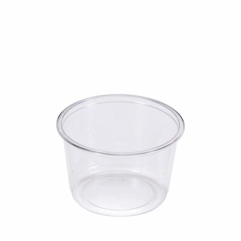 Pote Redondo PET Cristal 480ml Monouso - Pacote Com 25 Unidades