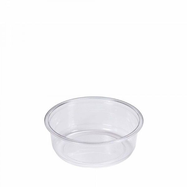 Pote Redondo PET Cristal 240ml Monouso - Pacote Com 25 Unidades