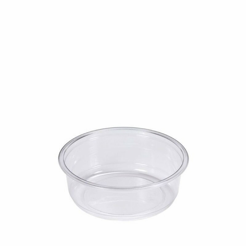 Pote Redondo PET Cristal 240ml Monouso - Pacote Com 25 Unidades