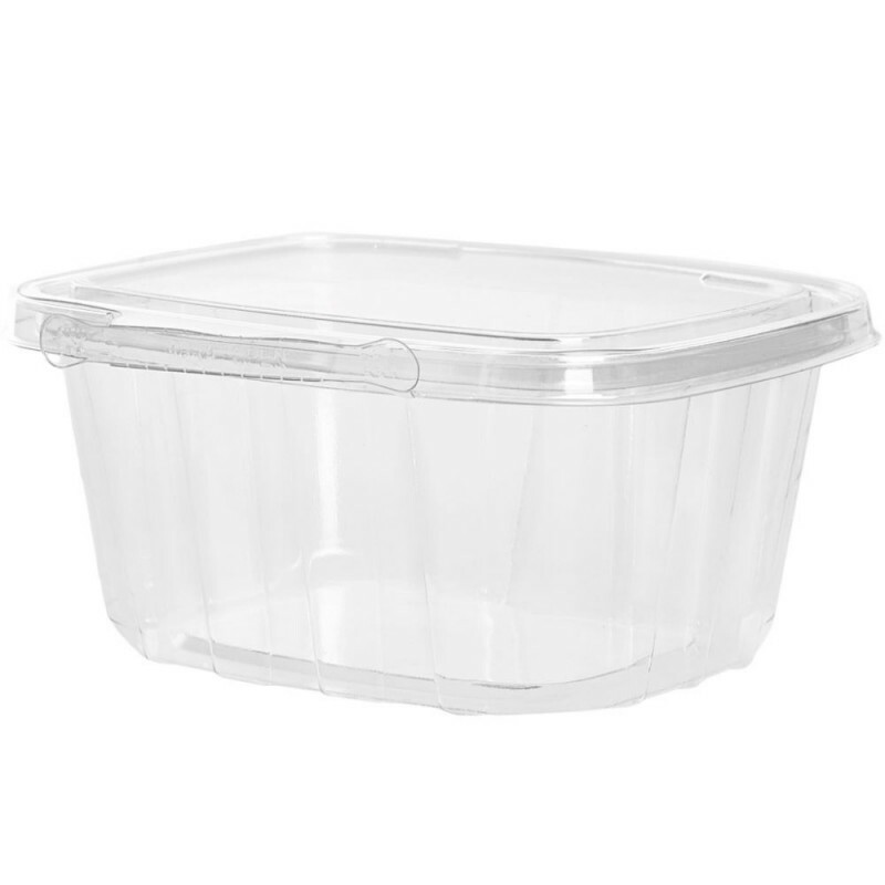 F953 - Pote Retangular Com Lacre 480ml Fibraform - Caixa Com 100 Unidades F953 - Pote Retangular Com Lacre 480ml Fibraform - Caixa Com 100 Unidades