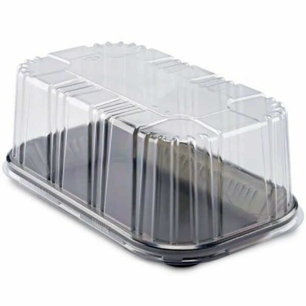 FF64 CT A PR - Bandeja Isopor Preta Tampa PET Alta Fibraform - Caixa Com 100 Conjuntos