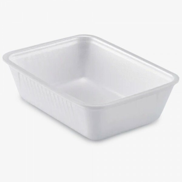 HF 70 - Bandeja Retangular Isopor Fibraform - Caixa Com 400 Unidades HF 70 - Bandeja Retangular Isopor Fibraform - Caixa Com 400 Unidades