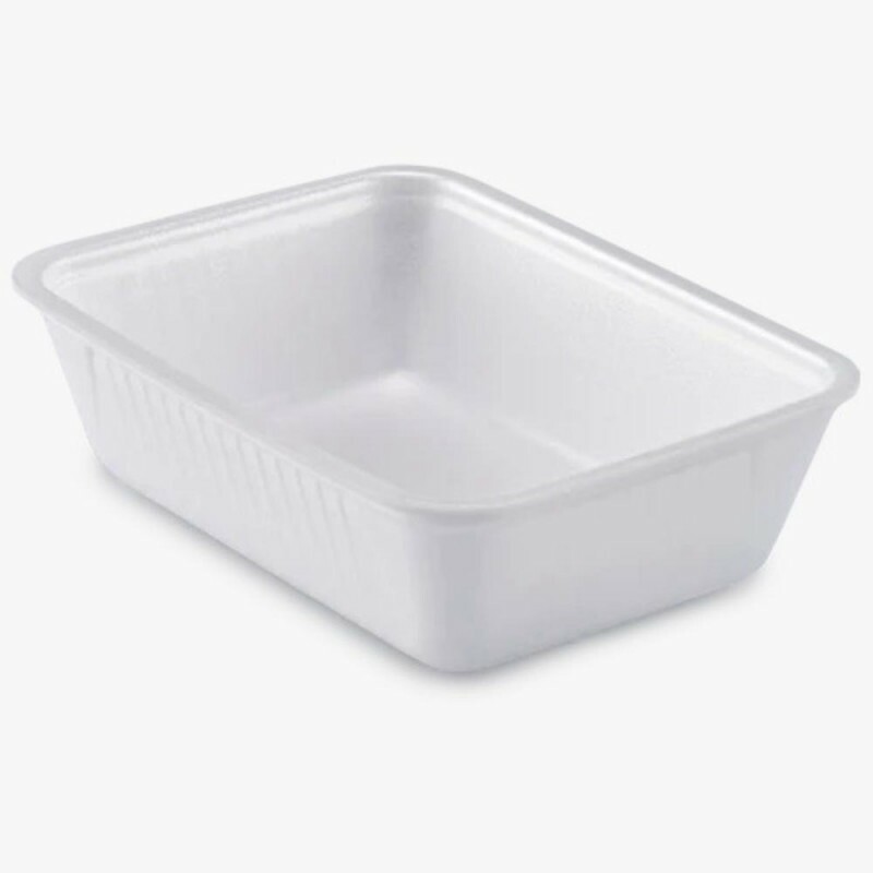 HF 70 - Bandeja Retangular Isopor Fibraform - Caixa Com 400 Unidades