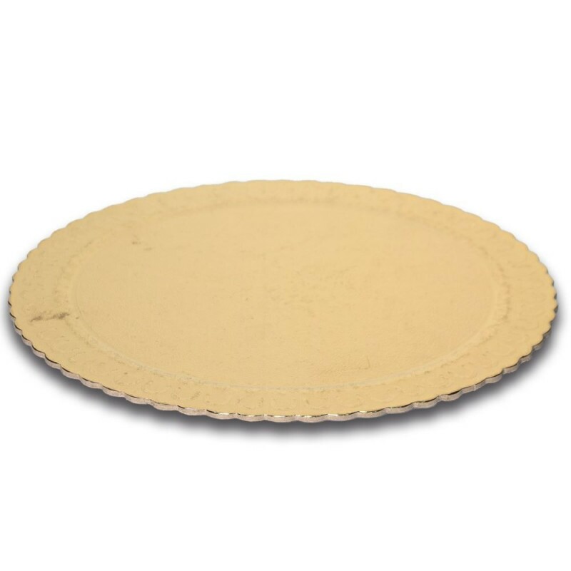 Cake Board Dourado Redondo 220mm Niagara - Pacote Com 10 Unidades