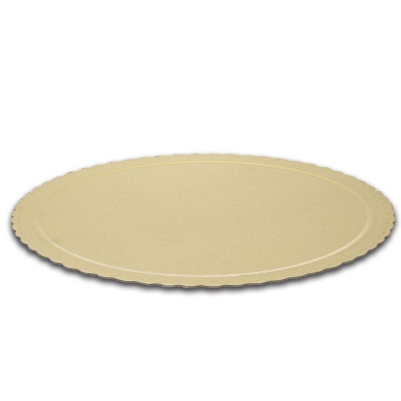 Cake Board Dourado Redondo 260mm Niagara - Pacote Com 10 Unidades