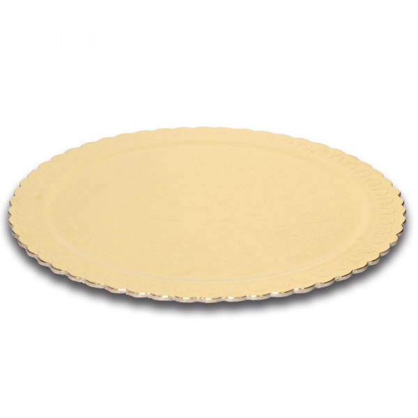 Cake Board Dourado Redondo 280mm Niagara - Pacote Com 10 Unidades