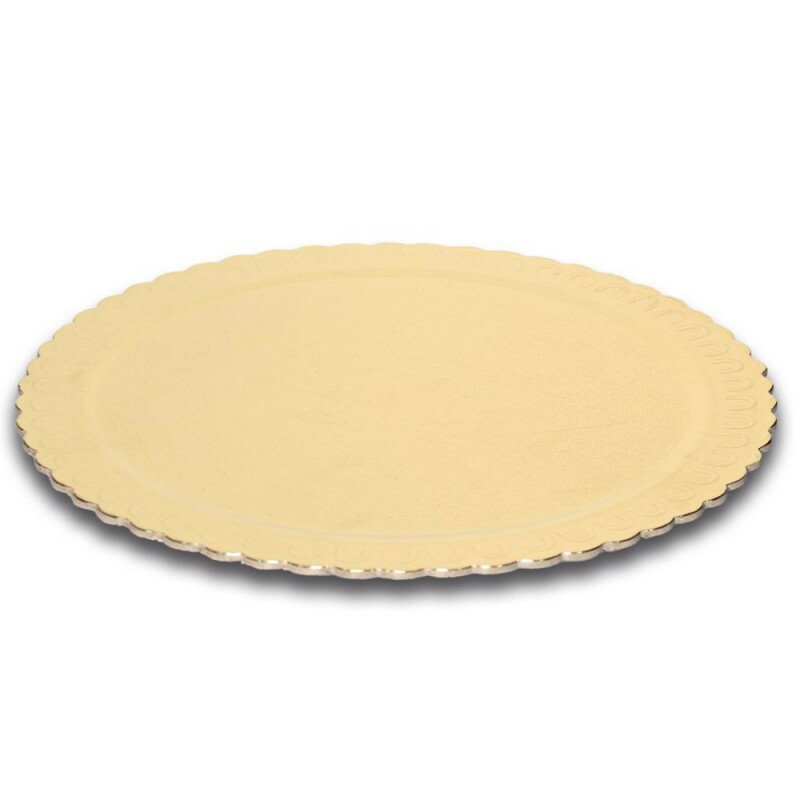 Cake Board Dourado Redondo 280mm Niagara - Pacote Com 10 Unidades