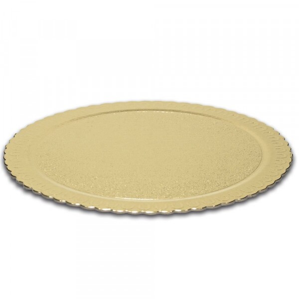 Cake Board Dourado Redondo 400mm Niagara - Pacote Com 10 Unidades