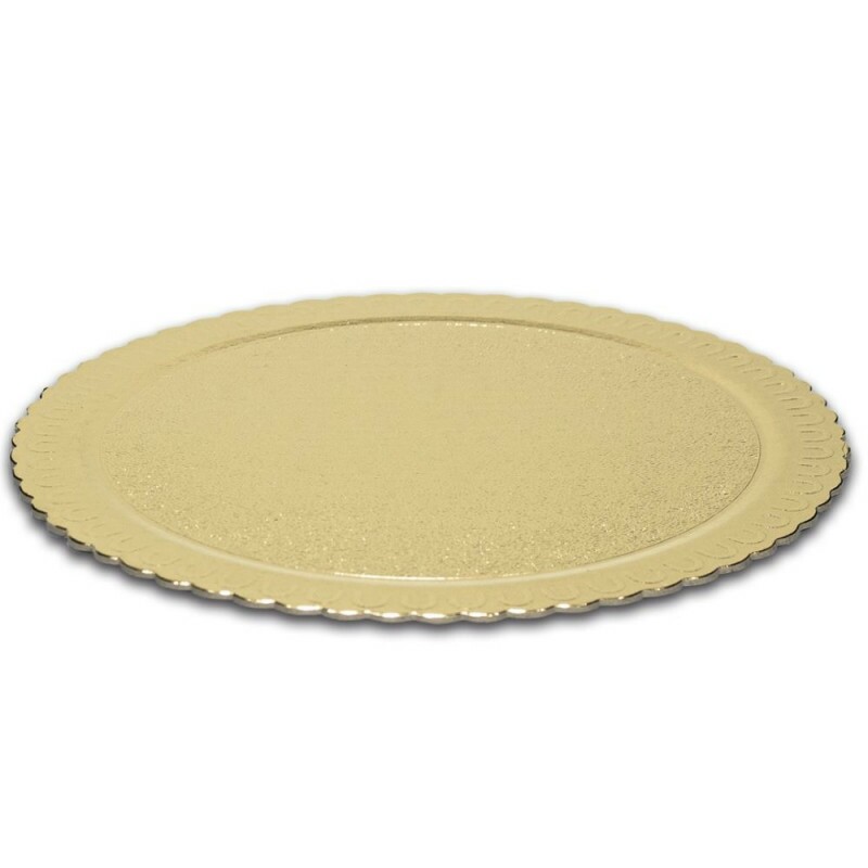 Cake Board Dourado Redondo 400mm Niagara - Pacote Com 10 Unidades