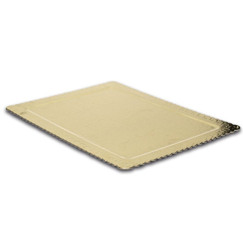 Cake Board Dourado Retangular 300x400mm Niagara - Pacote Com 10 Unidades