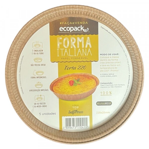 Forma De Papel Para Tortas - Pacote Com 5 Unidades