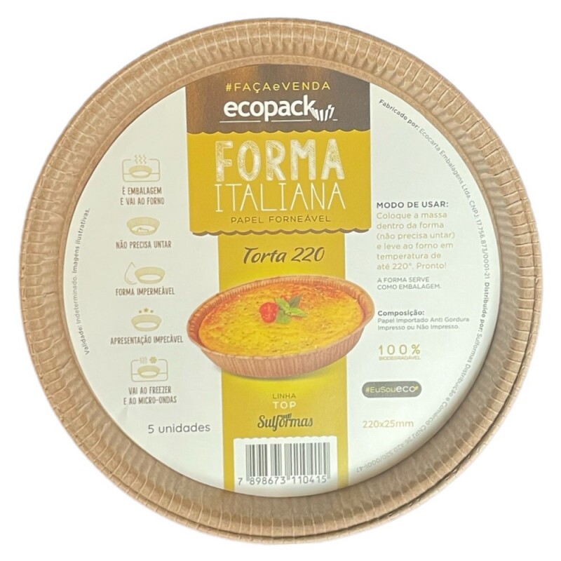 Forma De Papel Para Tortas - Pacote Com 5 Unidades