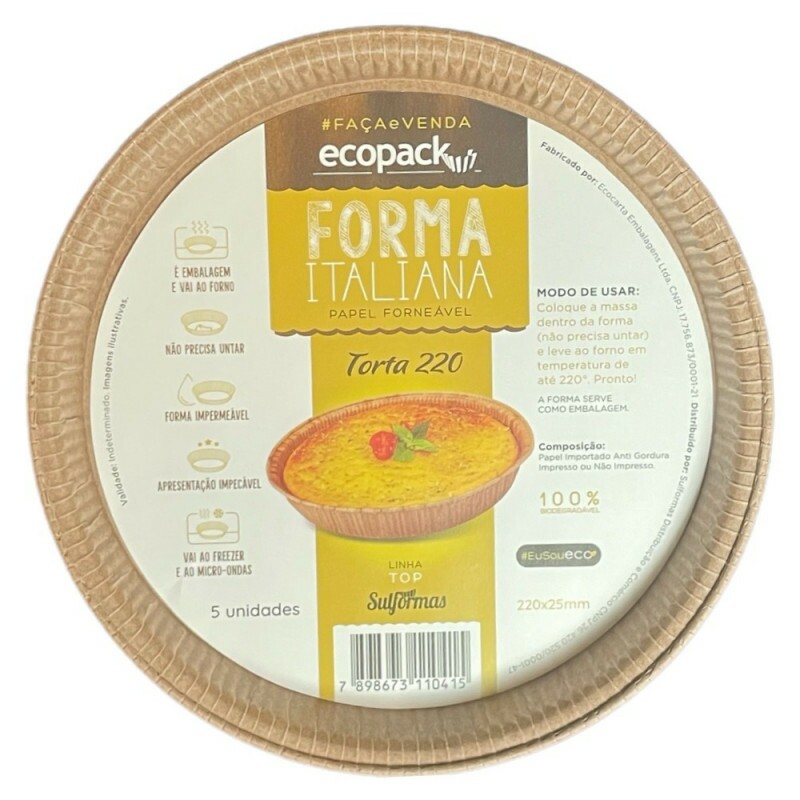 Forma De Papel Para Tortas - Pacote Com 5 Unidades Forma De Papel Para Tortas - Pacote Com 5 Unidades