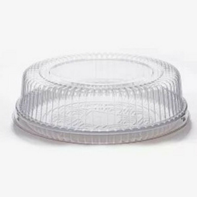 PF 32 B Embalagem Cristal Redonda Baixa Confeitaria Base Branca - Mini Torta Packform - Caixa Com 100 Unidades