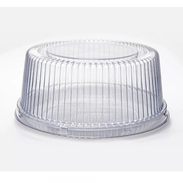 PF 56 A Embalagem Cristal Redonda Alta Confeitaria Base Branca - Torta Media Packform - Caixa Com 50 Unidades