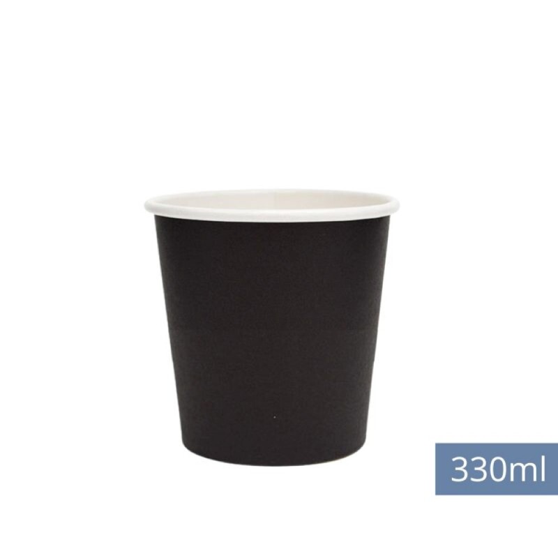 Copo De Papel Preto 330ml Monouso - Pacote Com 50 Unidades Copo De Papel Preto 330ml Monouso - Pacote Com 50 Unidades