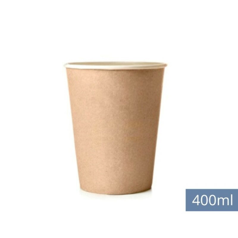 Copo De Papel Kraft 400ml Monouso - Pacote Com 50 Unidades