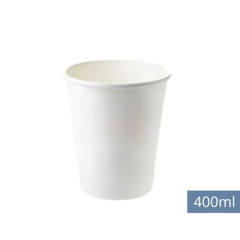 Copo De Papel Branco 400ml Monouso - Pacote Com 50 Unidades